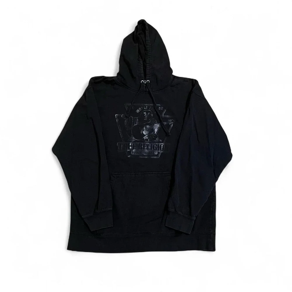 True Religion Black On Black Hoodie Men's Size XL Skate Goth Emo Grunge